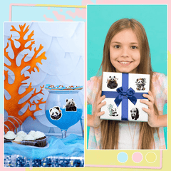 500pcs Panda Stickers 2.54cm 10 Patterns Animals Cartoon Waterproof Stickers