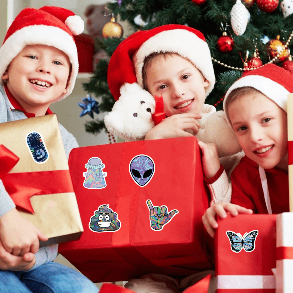500pcs Holographic Laser Stickers Cartoon Waterproof Sticker