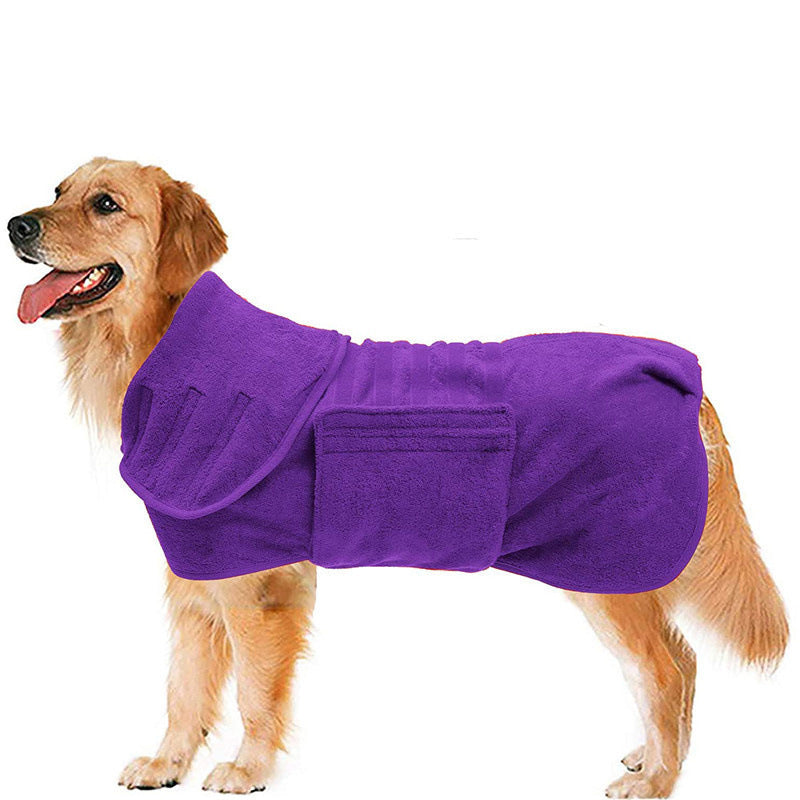 Soft Coral Fleece Pet Towels Quick Drying Bathrobe for Dogs Cats