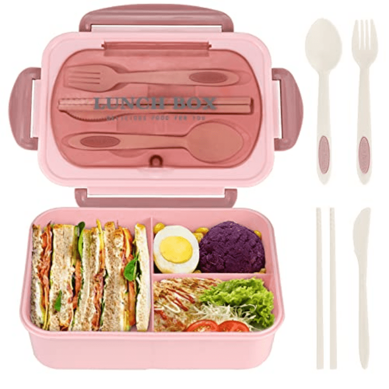 1000 ML Lunch Box with Tableware for Office Workers - Leakproof Food Container