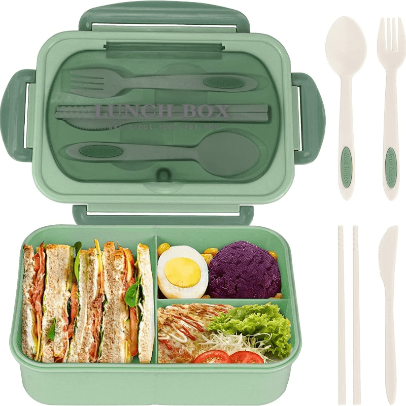 1000 ML Lunch Box with Tableware for Office Workers - Leakproof Food Container