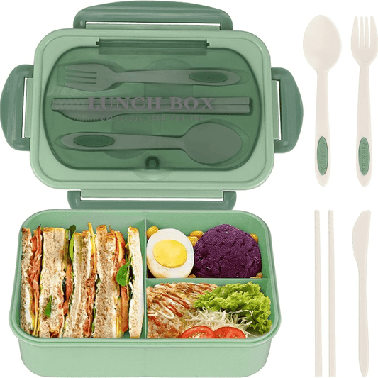 1000 ML Lunch Box with Tableware for Office Workers - Leakproof Food Container