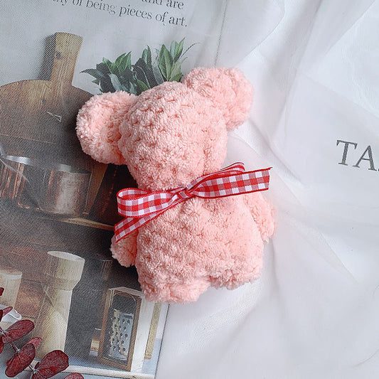 10pcs Bear Soft Towels Baby Bear Handkerchief Baby Face Towel