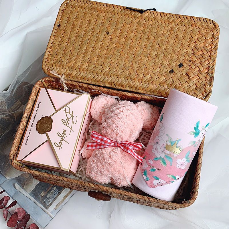 10pcs Bear Soft Towels Baby Bear Handkerchief Baby Face Towel