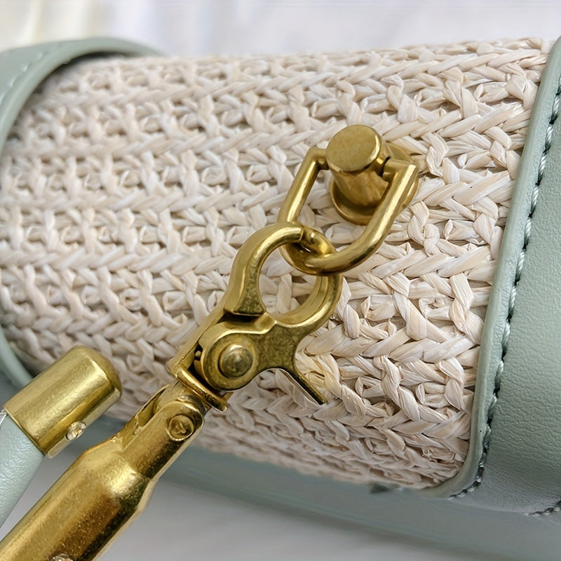 Straw Woven Crossbody Bag Beach Shoulder Handbag & Purse