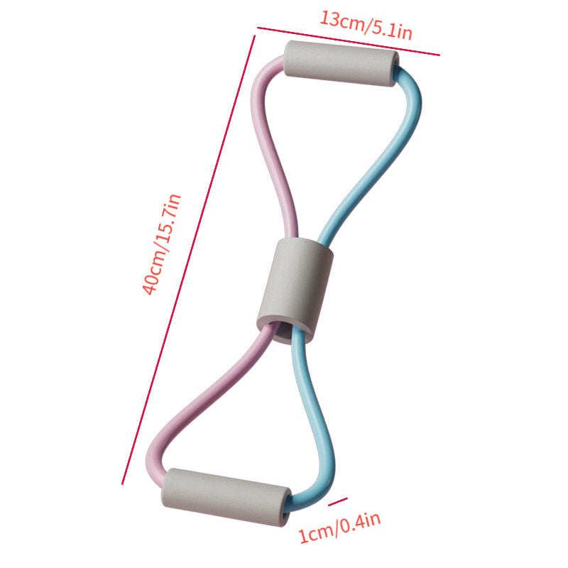 8 Shaped Puller Back Exercise Stretching Elastic Belt Yoga Stretching