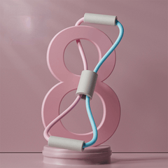 8 Shaped Puller Back Exercise Stretching Elastic Belt Yoga Stretching