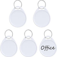 30pcs 1.5 Plastic Key Tags with Blank Labels & Split Rings