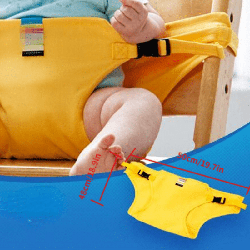 Portable Folding High Chair & Seat Belt for Baby Safety