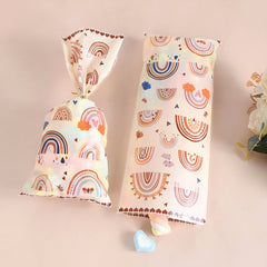 20Pcs Boho Rainbow Plastic Candy Cookie Bag Wedding Party Favor