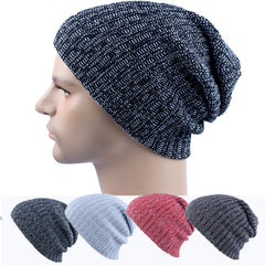 Multicolor Acrylic Knitted Bonnet Winter Hip Hop Hats