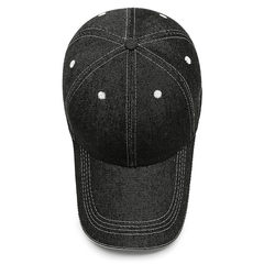 Denim Baseball Cap Solid Big Eaves Breathable Unisex Cowboy Hat