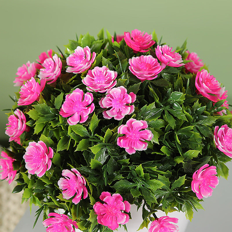 Artificial Plant 31 Small Daisy Round Pot Potted Wedding Home Bedroom Decoration