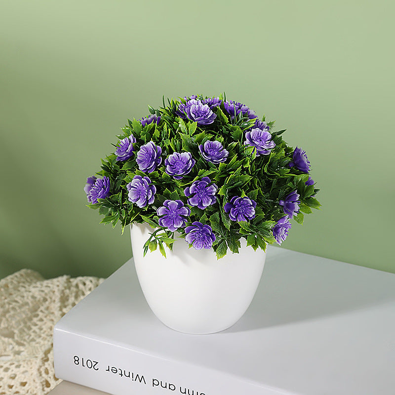 Artificial Plant 31 Small Daisy Round Pot Potted Wedding Home Bedroom Decoration