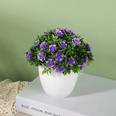 Artificial Plant 31 Small Daisy Round Pot Potted Wedding Home Bedroom Decoration