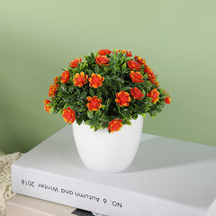 Artificial Plant 31 Small Daisy Round Pot Potted Wedding Home Bedroom Decoration