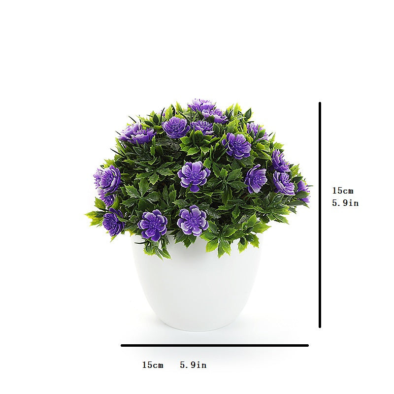 Artificial Plant 31 Small Daisy Round Pot Potted Wedding Home Bedroom Decoration