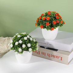Artificial Plant 31 Small Daisy Round Pot Potted Wedding Home Bedroom Decoration