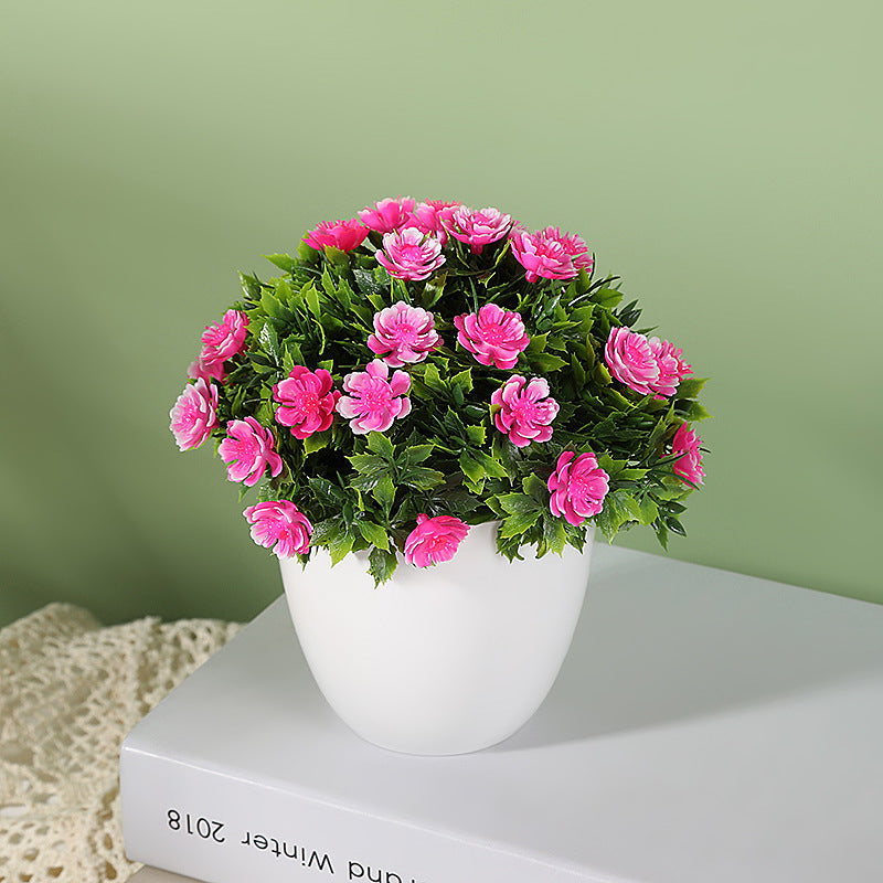 Artificial Plant 31 Small Daisy Round Pot Potted Wedding Home Bedroom Decoration