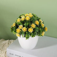 Artificial Plant 31 Small Daisy Round Pot Potted Wedding Home Bedroom Decoration