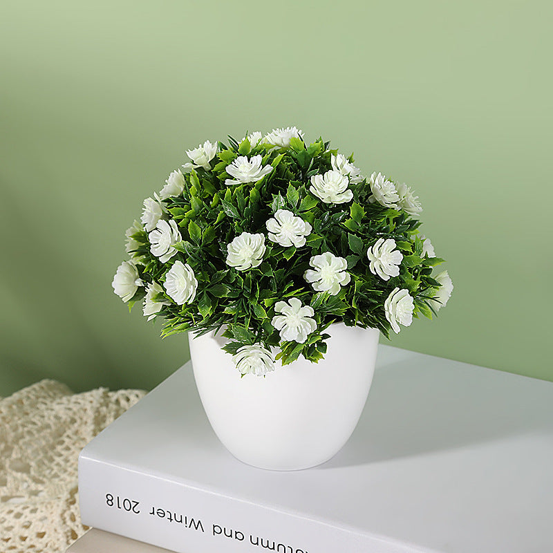 Artificial Plant 31 Small Daisy Round Pot Potted Wedding Home Bedroom Decoration