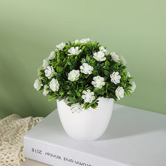 Artificial Plant 31 Small Daisy Round Pot Potted Wedding Home Bedroom Decoration
