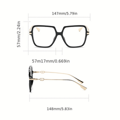 Light Blocking Glasses TR90 Square Clear Lens Anti Eyestrain Glasses
