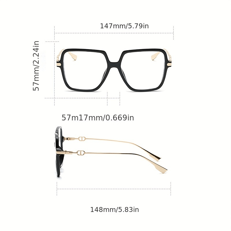 TR90 Square Light-Blocking Glasses for Women Men