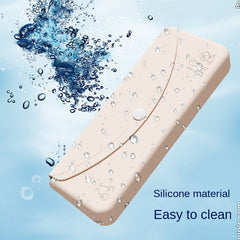 Portable Silicone Travel Cosmetic Bag Large Capacity Makeup Brush Storage