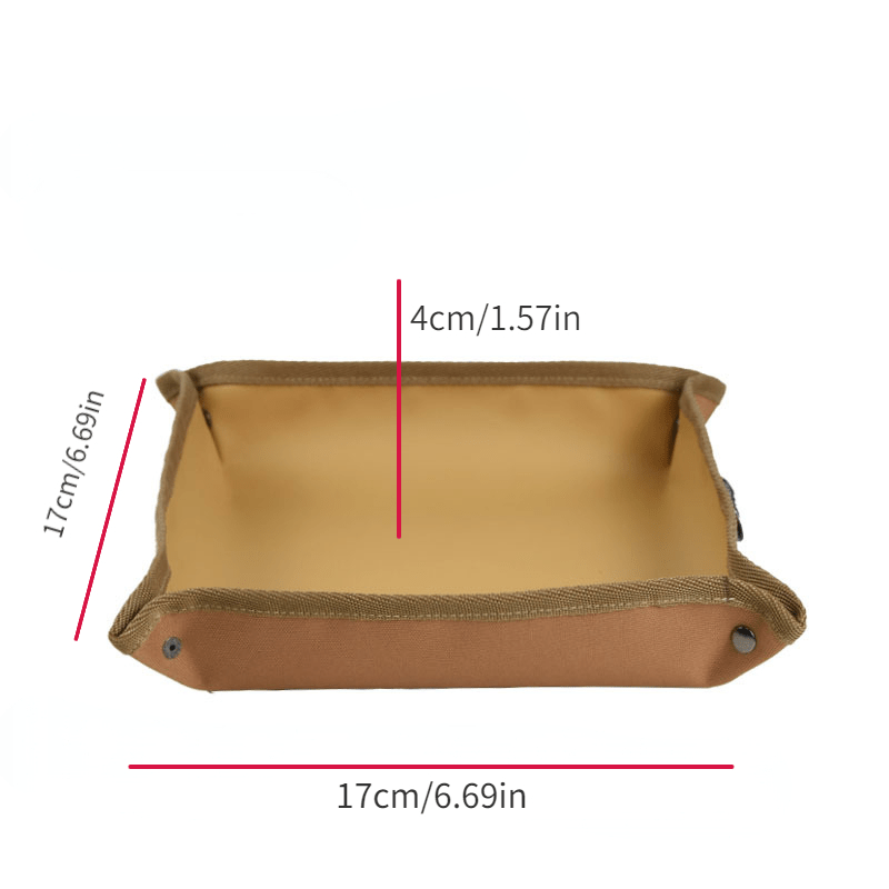 Foldable Waterproof Canvas Storage Tray for Home Travel