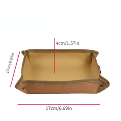 Foldable Waterproof Canvas Storage Tray for Home Travel
