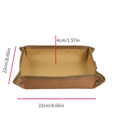 Foldable Waterproof Canvas Storage Tray for Home Travel