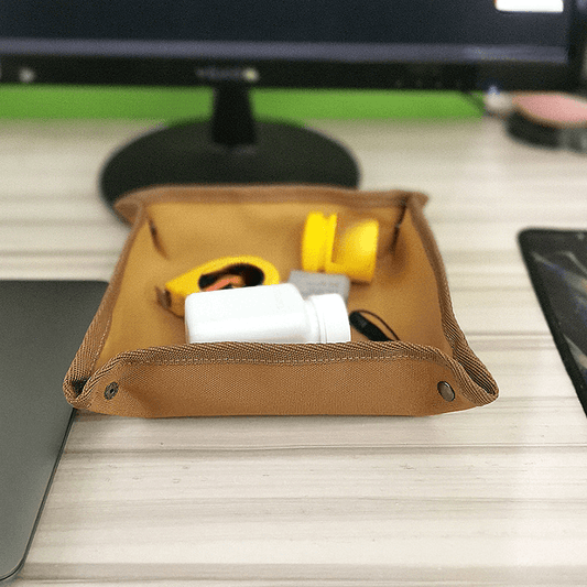 Foldable Waterproof Canvas Storage Tray for Home Travel