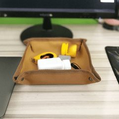 Foldable Waterproof Canvas Storage Tray for Home Travel