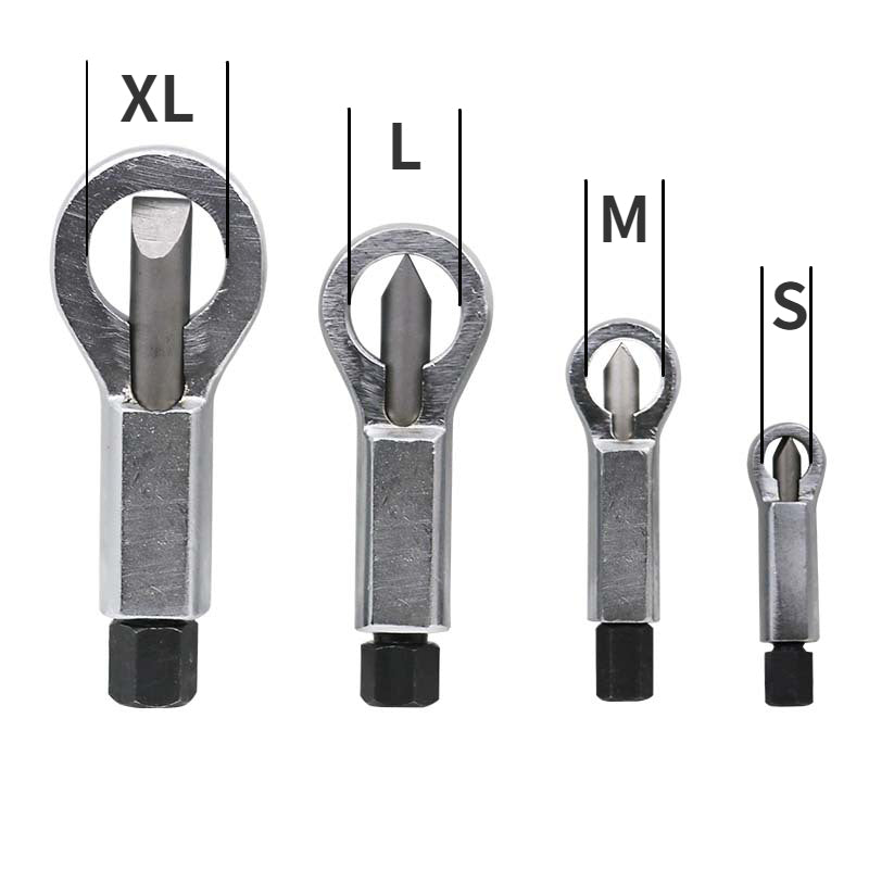 Nut Splitter Breaker Remover Extractor Set 9-27mm Hand Tool DIY Use