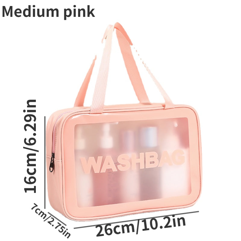 Travel Matte Translucent Toiletry Bag Waterproof Makeup Organizer