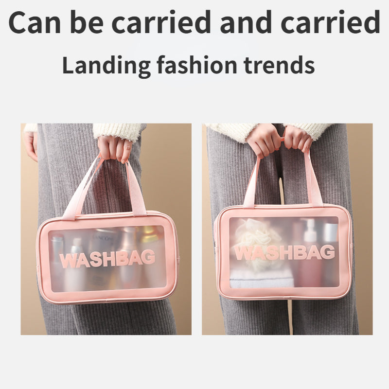 Travel Matte Translucent Toiletry Bag Waterproof Makeup Organizer