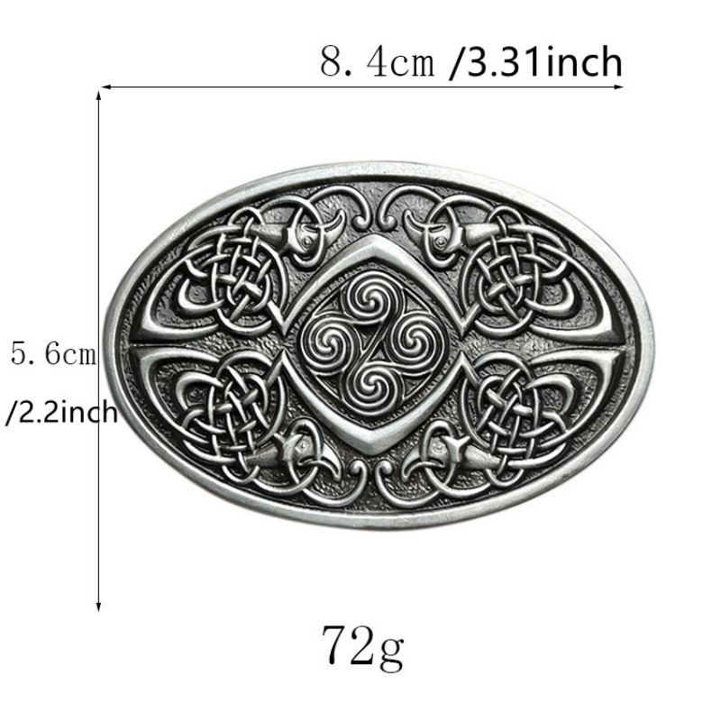 Zinc Alloy Celtic Knot Belt Buckle Western Style Retro Men's Belt Buckle