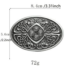 Zinc Alloy Celtic Knot Belt Buckle Western Style Retro Men's Belt Buckle