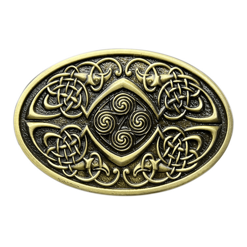 Zinc Alloy Celtic Knot Belt Buckle Western Style Retro Men's Belt Buckle