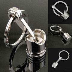 Metal Piston Model Keyring for Car Enthusiasts