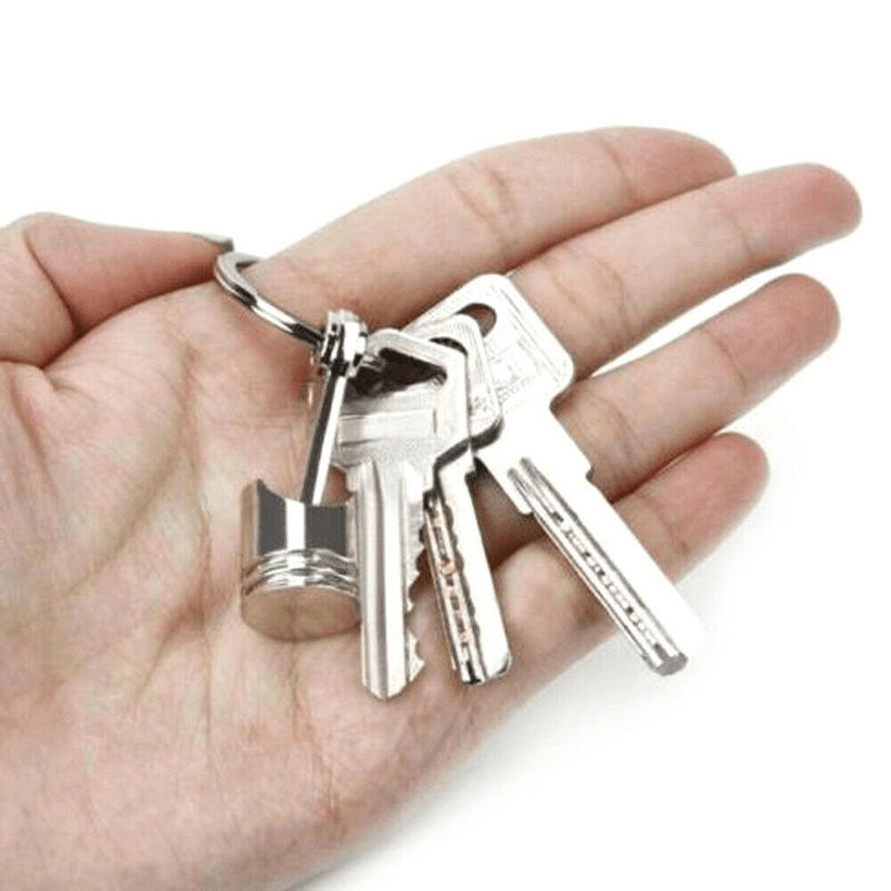 Metal Piston Model Keyring for Car Enthusiasts