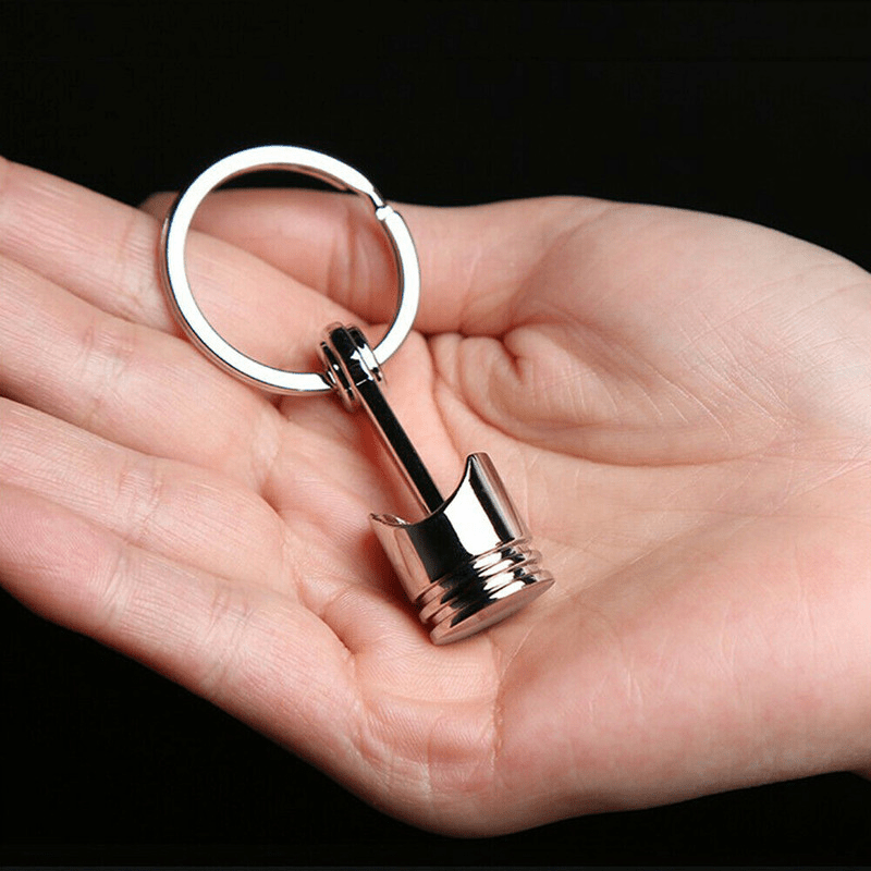 Metal Piston Model Keyring for Car Enthusiasts