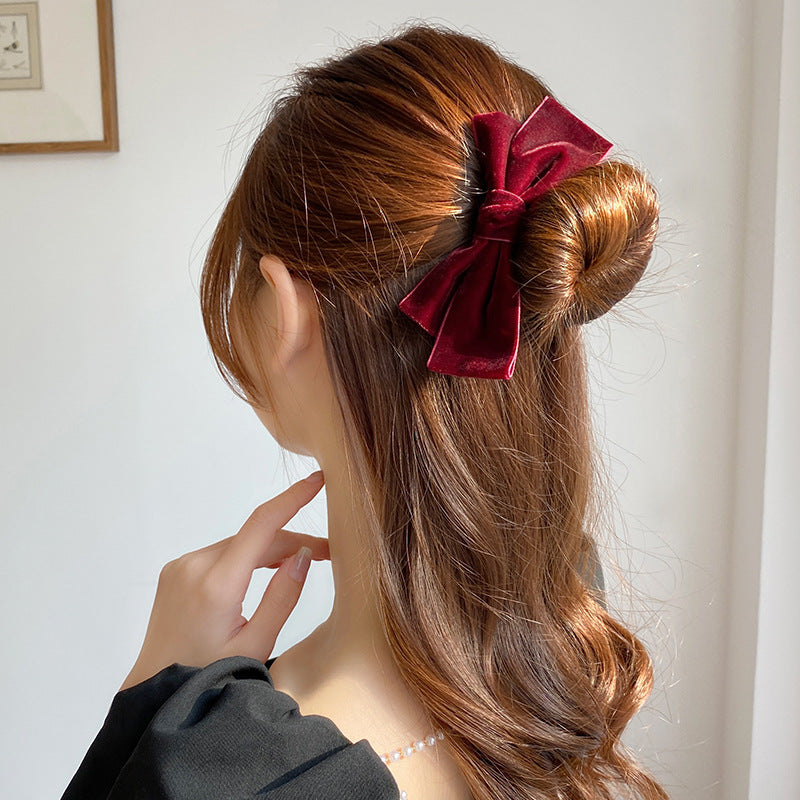 Velvet Bow Hair Tie Hair Styler Bun Maker No Hair Damage Hair Accessories
