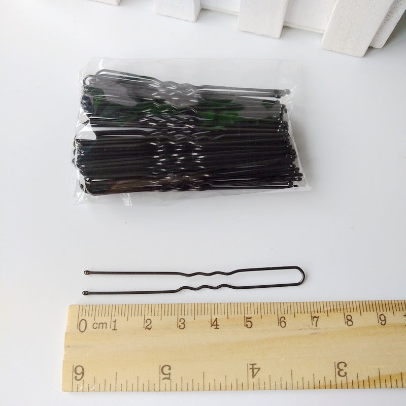 50pcs U-shaped Hairpin for Chignon Bun Hair Styling