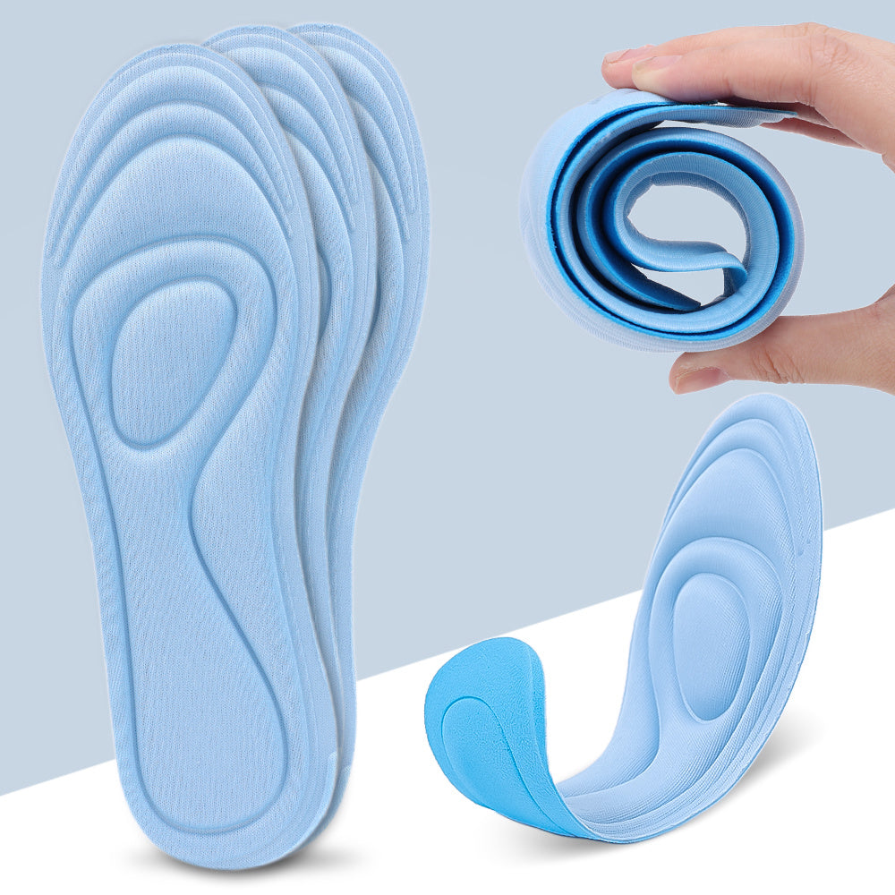 5D Massage Sports Insoles High Elastic Shock Absorption Shoe Pad Men Women