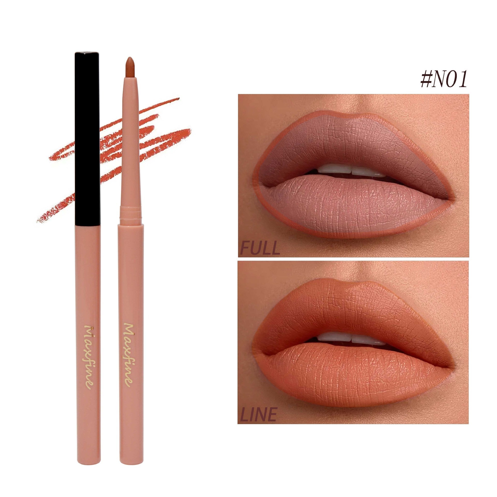 Matte Lip Liner Pencils Long-Lasting Waterproof