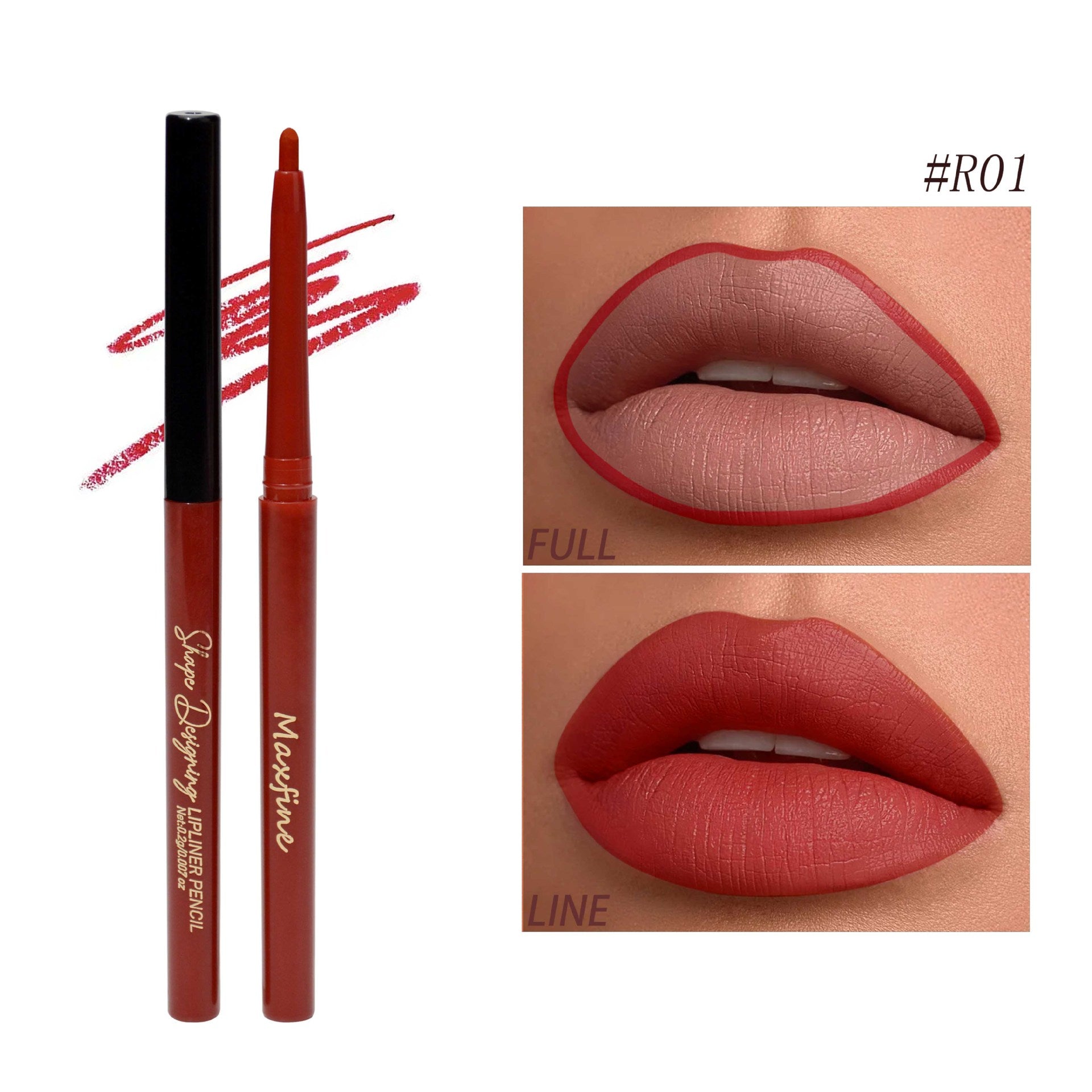Matte Lip Liner Pencils Long-Lasting Waterproof