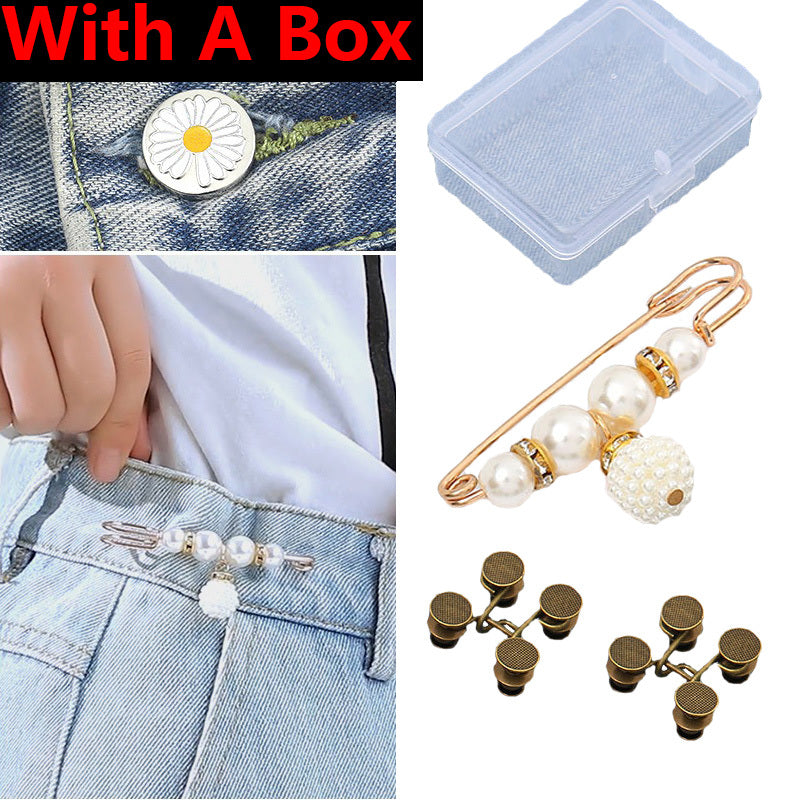 10pcs Small Daisy Waist Buttons Jeans Adjustment DIY Clothing Accessories