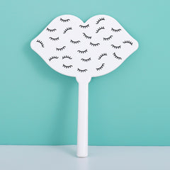 Beard & Letter Graphic Handheld Mirror With Handle For Vanity Makeup Home